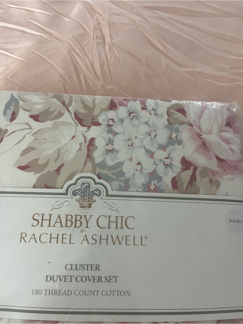 Shabby Chic by Rachel Ashwell Cluster Floral Duvet Cover - Pink/Cream - Picture 3 of 9